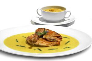 roast duck with mustard sauce photo