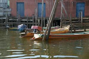 boat on the Guama river in Mocajuba in Belem do Para, Brazil photo