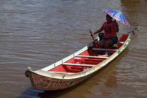 boat on the Guama river in Mocajuba in Belem do Para, Brazil photo
