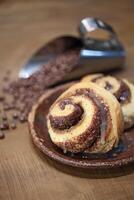 Chocolate cinnamon roll photo