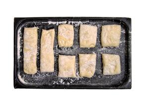 step by step of Ciabatta bread production photo