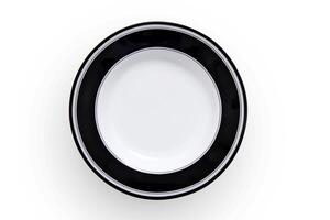 empty plate seen from above on white background photo