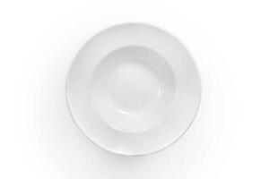 empty plate seen from above on white background photo