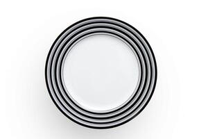 empty plate seen from above on white background photo