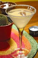 Margarita, famous drink with tequila, lime juice, liqueur and ice photo