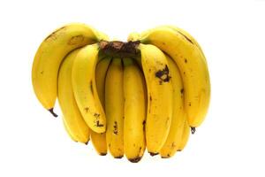 dwarf banana in bunches and separated, with skin and without photo