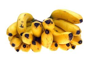 dwarf banana in bunches and separated, with skin and without photo