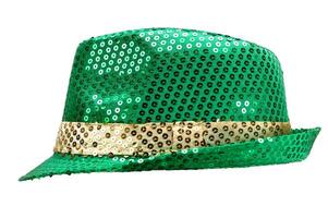 bright green party and carnival hat on white background photo