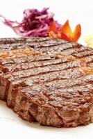 Kobe beef, famous cut of meat, because it is very marbled, appreciated and expensive photo