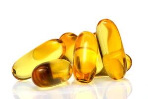 pills with fish oil, the famous omega 3 that is good for your health photo