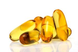 pills with fish oil, the famous omega 3 that is good for your health photo