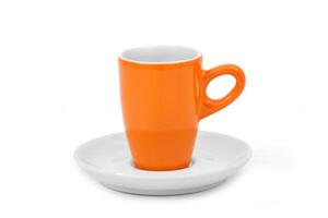 beautiful cup for coffee on white background photo