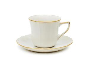beautiful cup for coffee on white background photo