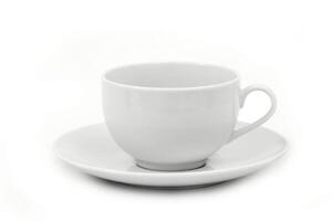 beautiful cup for coffee on white background photo