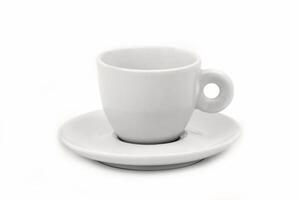 beautiful cup for coffee on white background photo