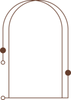 estético quadro, Armação forma. mínimo ano 2000 esboço gráfico Projeto com brilhos. abstrato minimalista arco fronteira. na moda boho geométrico modelo png