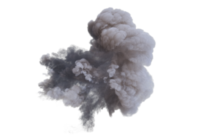 Cannon explosion on transparent background png