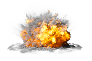 artillerie explosion sur transparent Contexte png