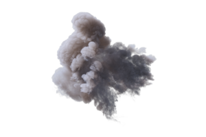 Cannon explosion on transparent background png