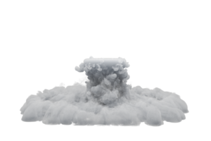 Dry ice smoke with podiums on transparent background png