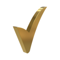 3D Tick mark - Symbol of Achievement and Success png