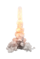 Rauch von Rakete starten auf transparent Hintergrund png