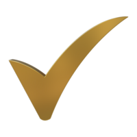 3D Tick mark - Symbol of Achievement and Success png