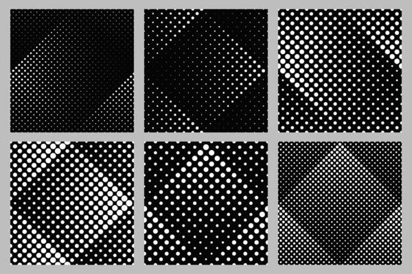 Geometrical seamless abstract circle pattern background design set