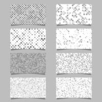 Abstract diagonal square pattern mosaic card background template set vector