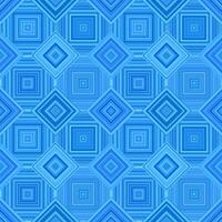 Blue geometric diagonal square tile mosaic pattern background - floor design vector