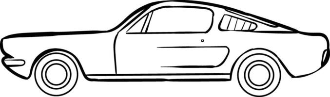 Car Sketch Illustration Black and White vector