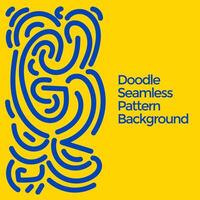 hand drawn doodle elements pattern abstract seamless background vector
