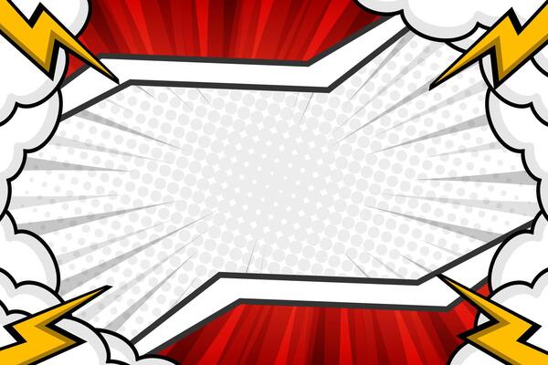 Empty red comic style page abstract background template