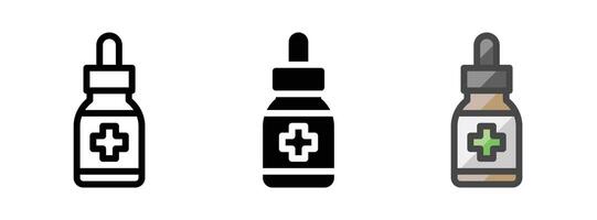 Multipurpose Iodine Icon in Outline, Glyph, Filled Outline Style vector