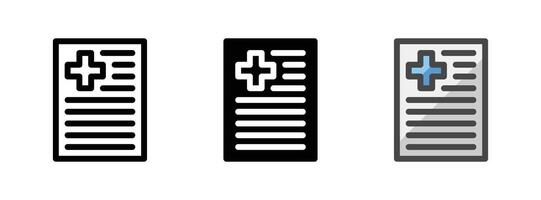 Multipurpose File Icon in Outline, Glyph, Filled Outline Style vector