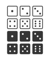 Dice Faces Style Illustration vector
