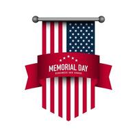 Memorial Day Background Design. vector