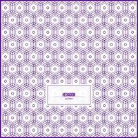 hexagon pattern with multiple creative purple lines vector