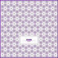 hexagon pattern with multiple creative purple lines vector