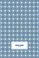 creative blue square pattern with multiple bars inside vector