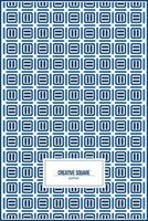 creative blue square pattern with multiple bars inside vector