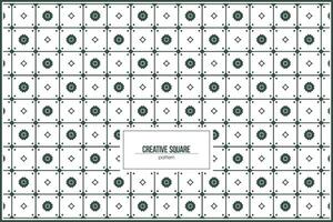 creative square pattern with multple simple ornaments vector
