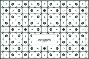 creative square pattern with multple simple ornaments vector