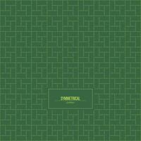 symmetrical green lines pattern with monochrome green style vector
