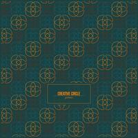creative pattern of colorful circle with dark green background vector