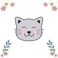 Cat illustration, Cat flat style, Cat illustration on white isolated background vector