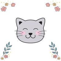 Cat illustration, Cat flat style, Cat illustration on white isolated background vector