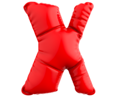 X lettera Palloncino 3d rendere png