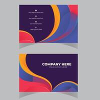 Set of corporate business card bundle. vector