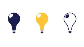 light bulbs icons vector